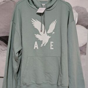 American Eagle Super Soft Relaxed Fit Logo Hoodie Sweatshirt Size X Large Nwt ❤️